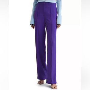 Reiss Aleah Purple Pull-On Straight Leg Trouser Pants Size 4 NWT